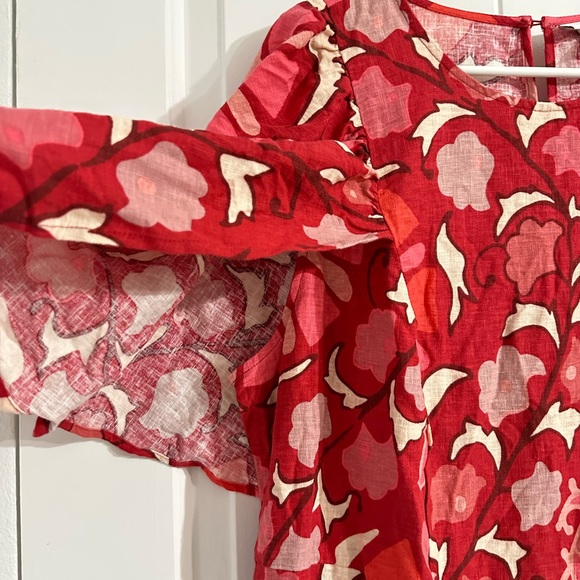 Euc Rhode x Target Zinnia Floral Tropical Prints Bell Sleeve Midi Dress - Picture 8 of 12